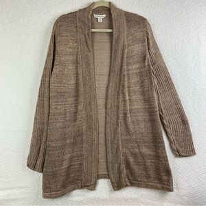 Coldwater Creek Tan Cardigan Sweater Open Front. Women’s 2x, 20/22